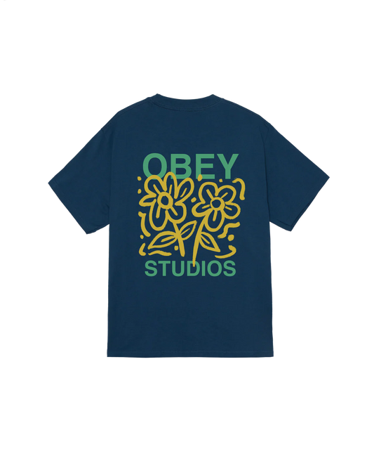 OBEY - GROWN WITH LOVE TEE - HARBOR BLUE