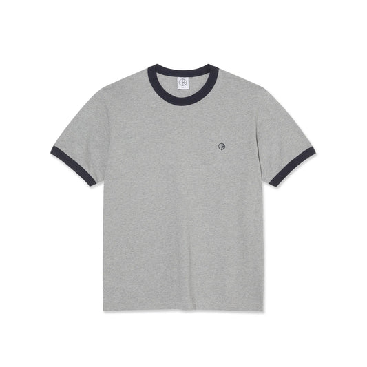 POLAR - RINGER TEE - HEATHER GREY/NAVY