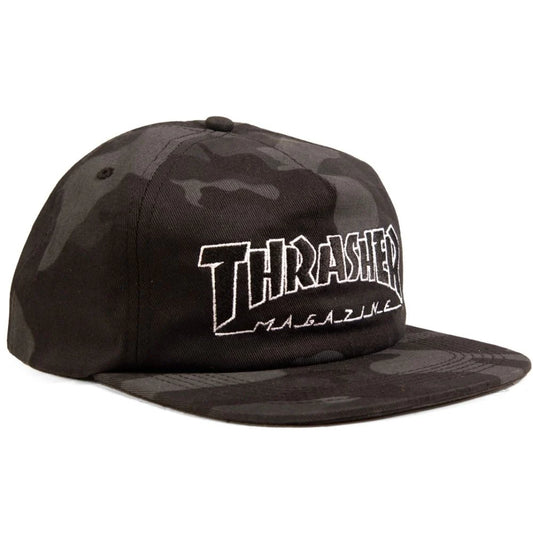THRASHER - OUTLINED CAP - BLACK CAMO