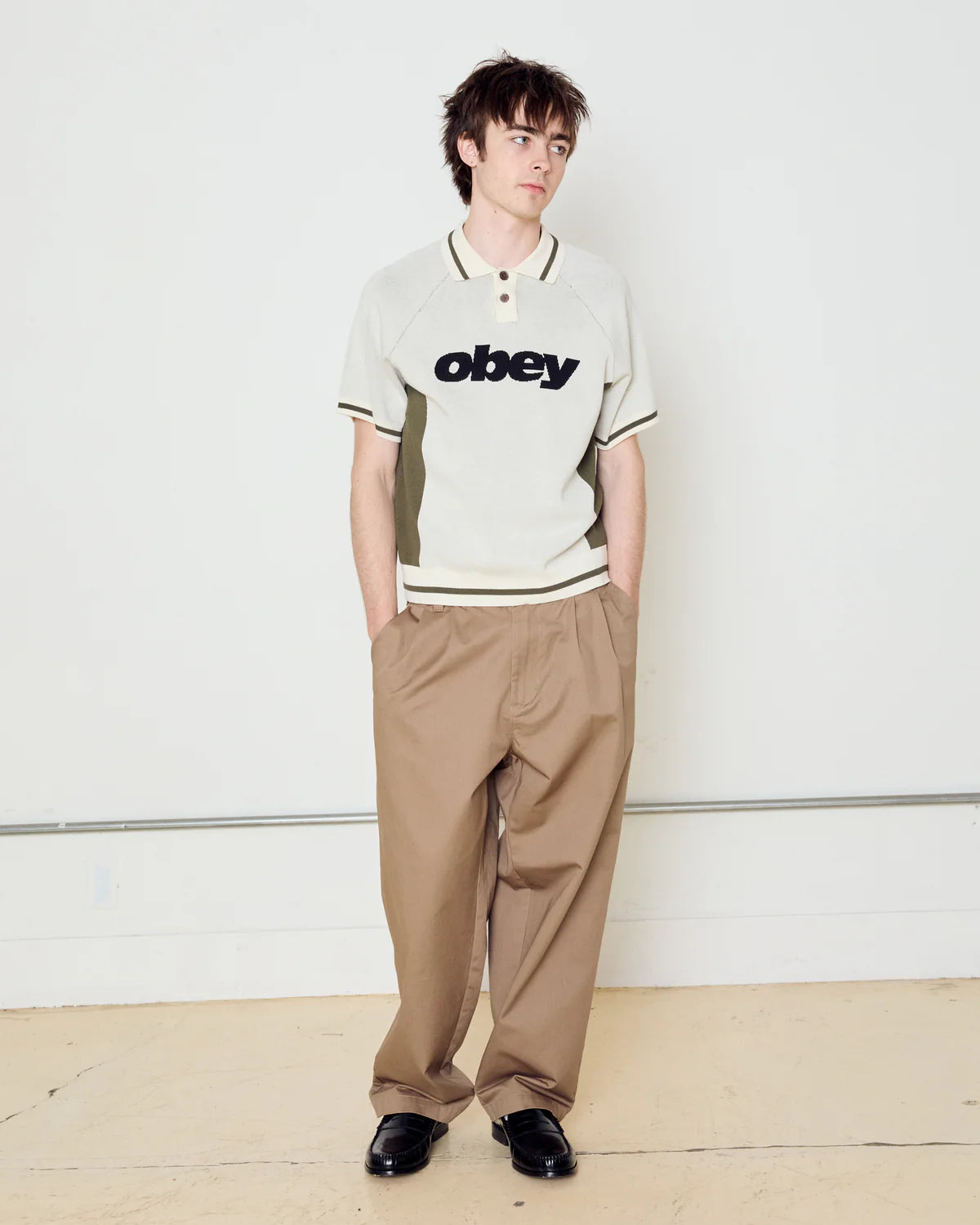OBEY - SPORT POLO SWEATER - UNBLEACHED MULTI