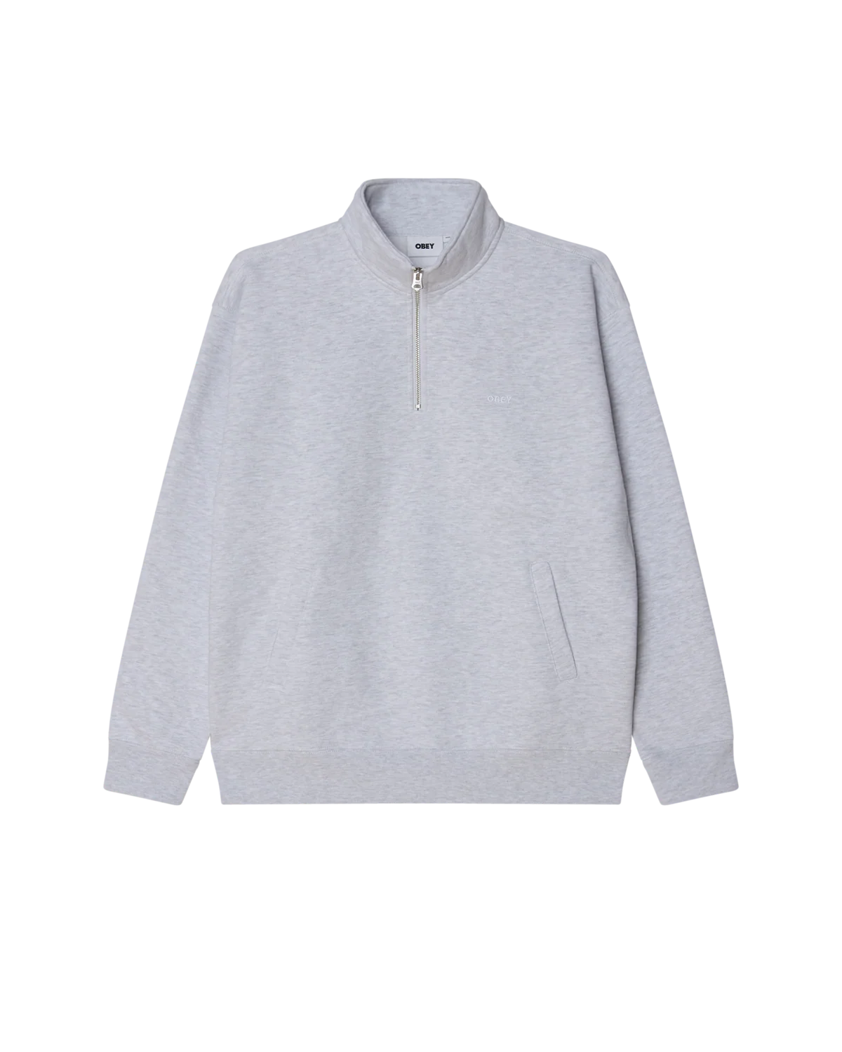 OBEY - ESTABLISHED WORKS BOLD MOCKNECK - ASH GREY