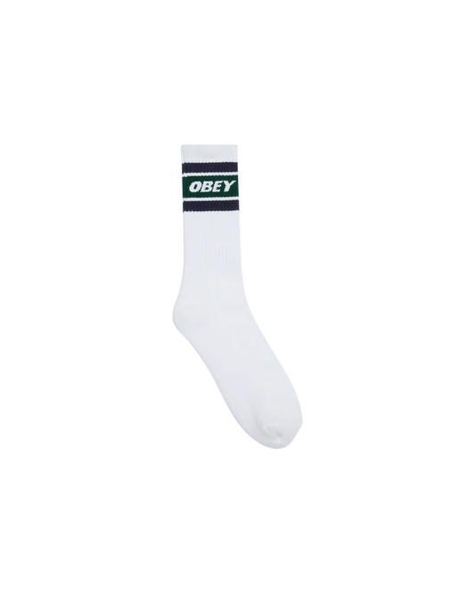 OBEY - COOPER II SOCKS - WHITE/EDEN GREEN
