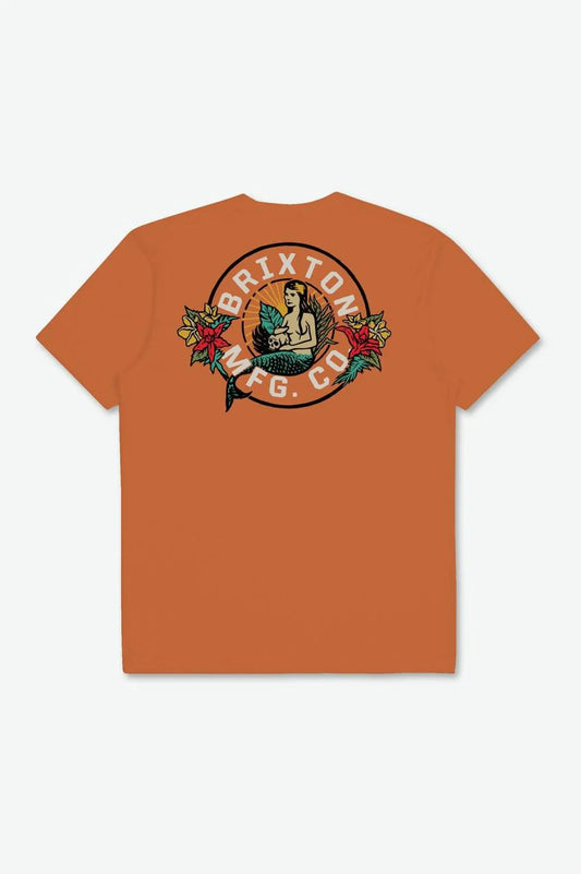 BRIXTON - GENEVA S/S STT - PARADISE ORANGE WORN WASH