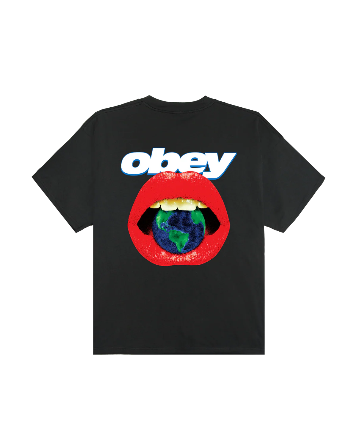 OBEY - LIPS HEAVYWEIGHT TEE - VINTAGE BLACK