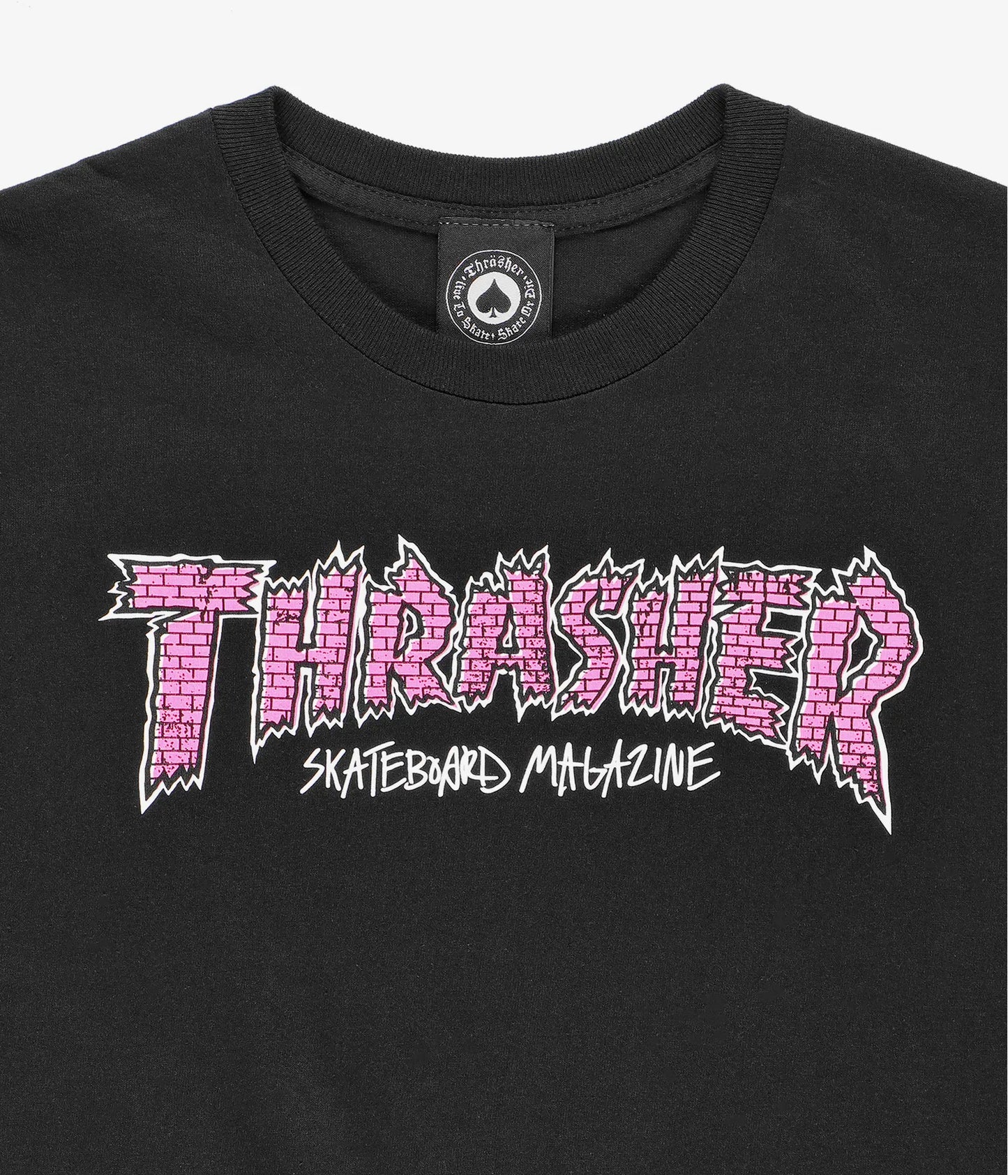 THRASHER - BRICK TEE - BLACK