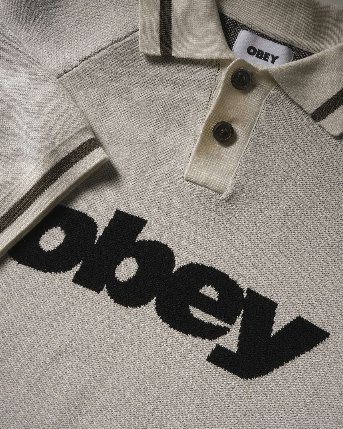 OBEY - SPORT POLO SWEATER - UNBLEACHED MULTI