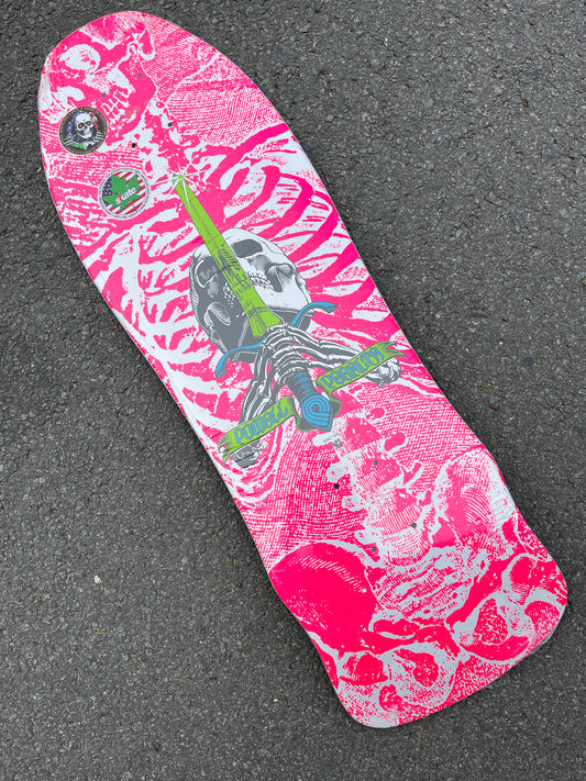 POWELL-PERALTA - GEEGAH SKULL AND SWORD - PINK/WHITE - 9.75