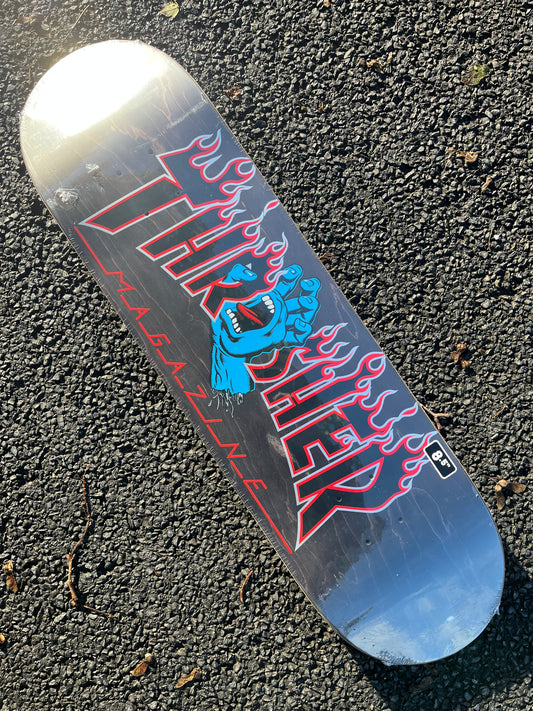 SANTA CRUZ x THRASHER - SCREAMING FLAME - BLACK - 8.5