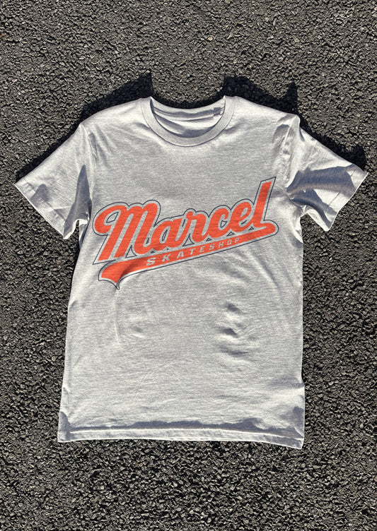 MARCEL - TEAM TEE - HEATHER GREY/LIGHT RED/DARK GREY