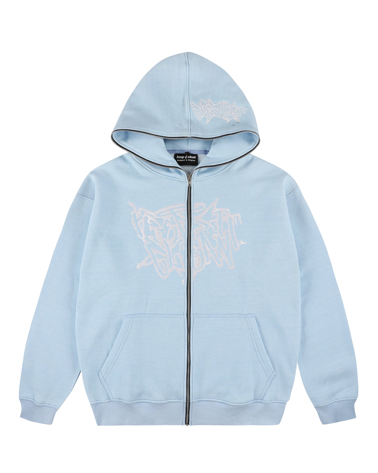 KEEP IT CLEAN - STREETCODE FULL ZIP HOOD - BLUE SKY