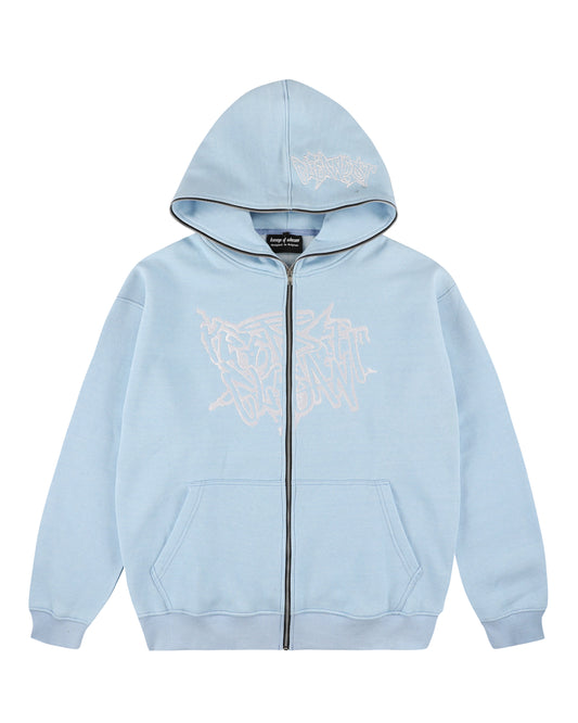KEEP IT CLEAN - STREETCODE FULL ZIP HOOD - BLUE SKY