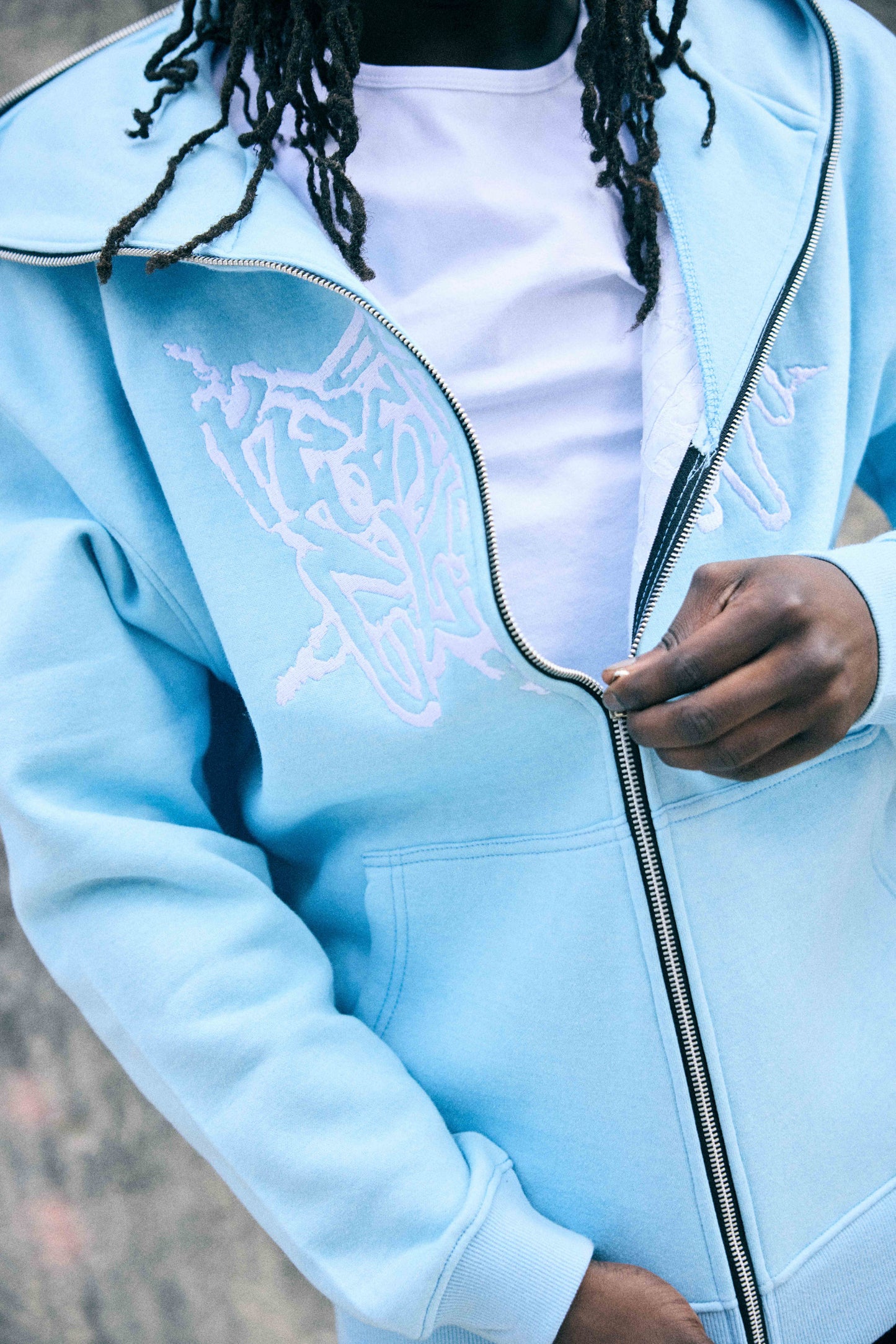 KEEP IT CLEAN - STREETCODE FULL ZIP HOOD - BLUE SKY