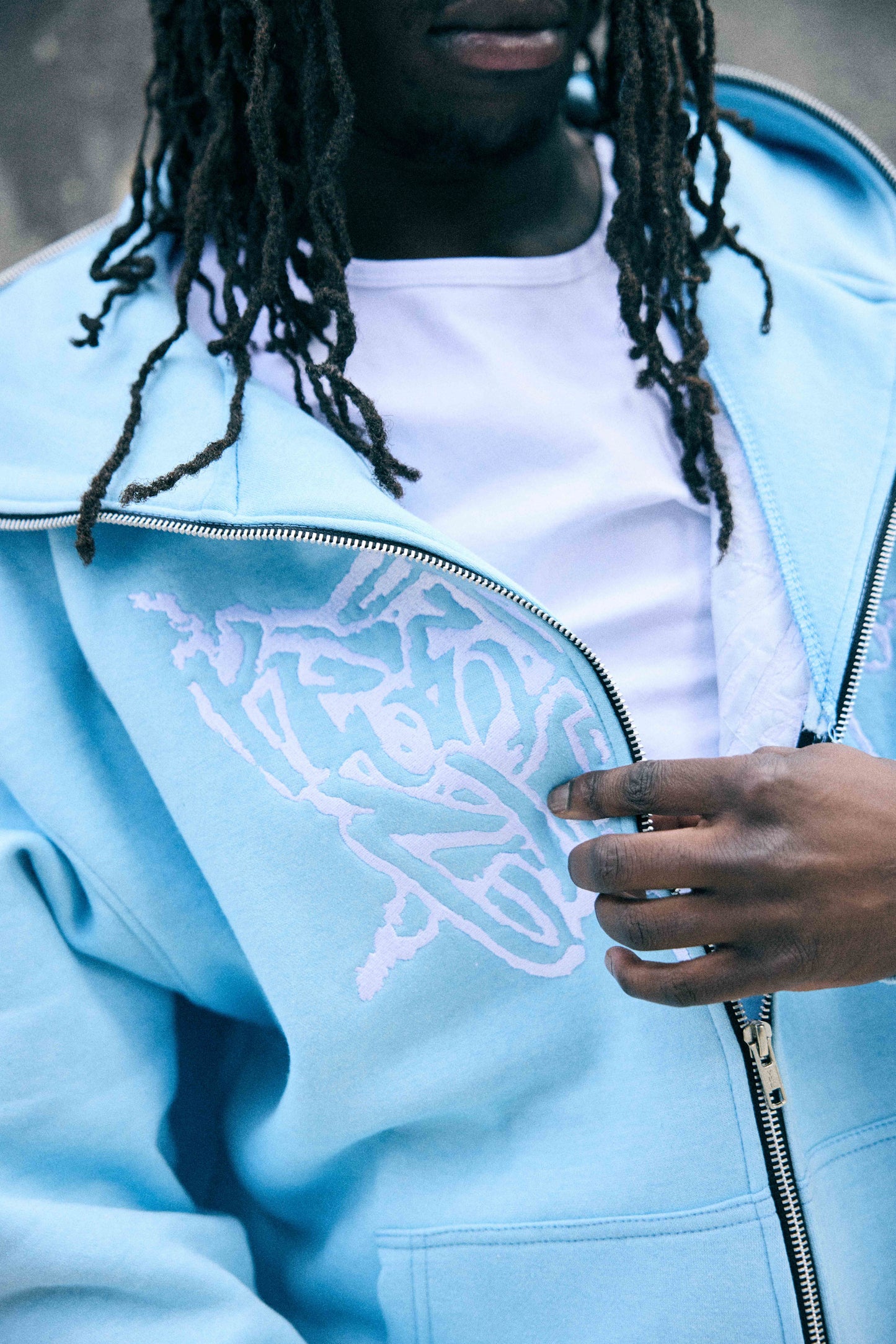 KEEP IT CLEAN - STREETCODE FULL ZIP HOOD - BLUE SKY