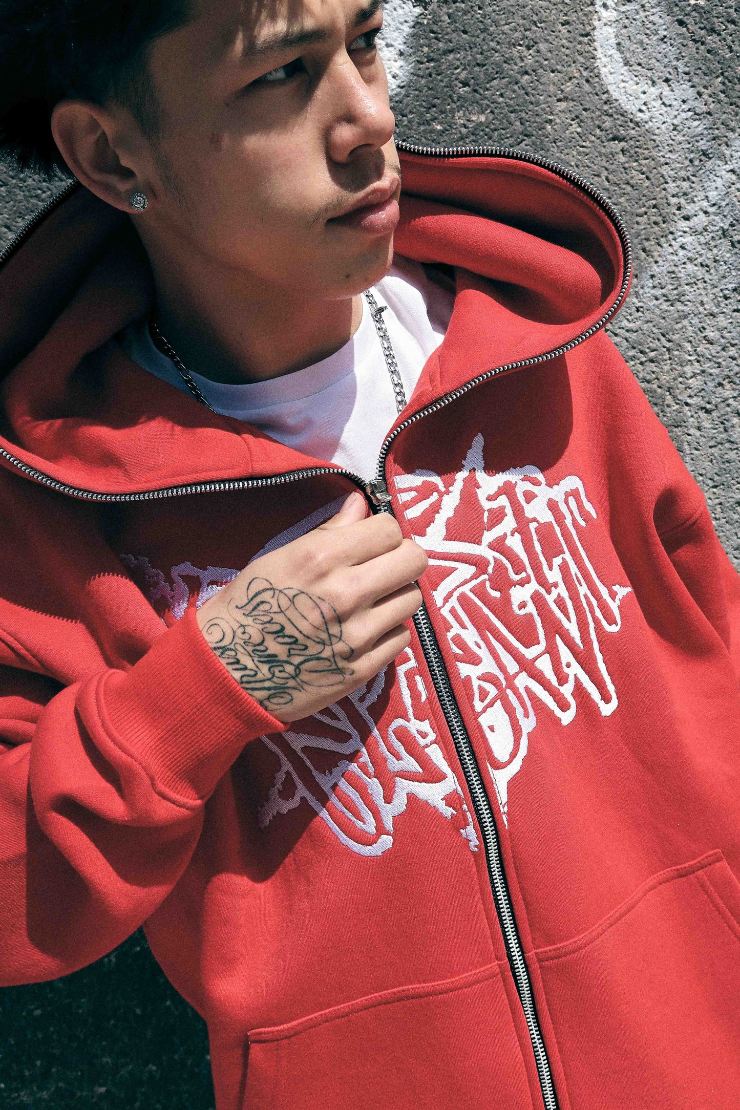 KEEP IT CLEAN - STREETCODE FULL ZIP HOOD - BLOODY RED