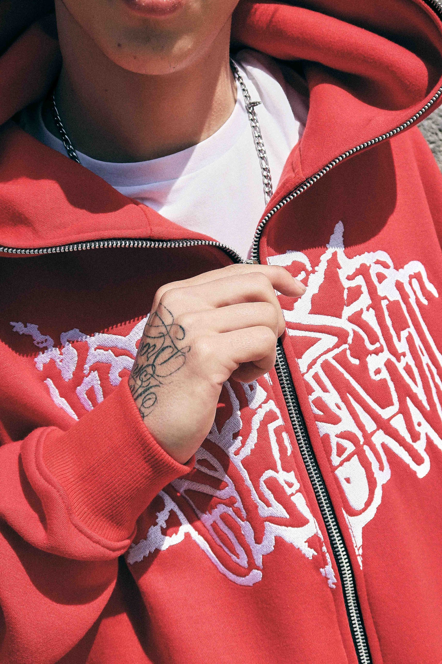 KEEP IT CLEAN - STREETCODE FULL ZIP HOOD - BLOODY RED