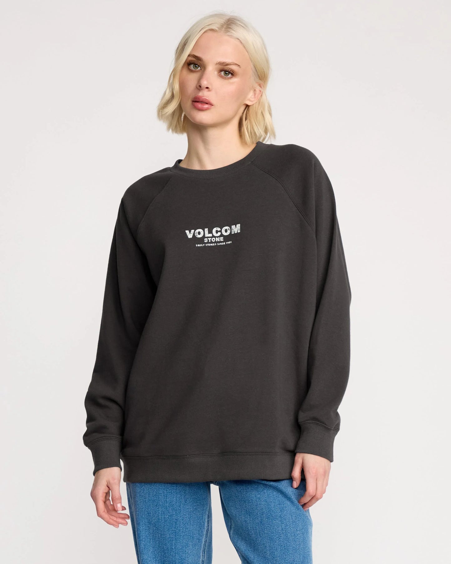 VOLCOM - STONE MAGIC WOMEN CREW - BLACK