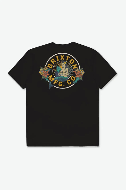 BRIXTON - GENEVA S/S STT - BLACK WORN WASH