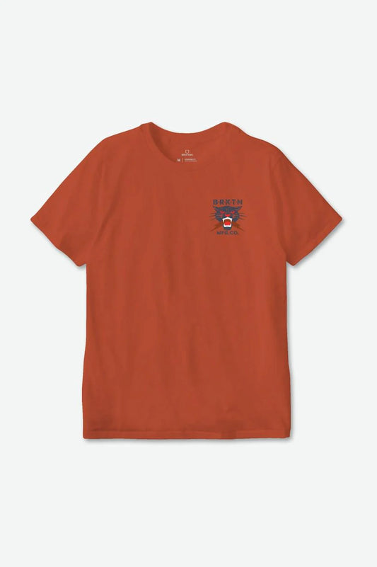 BRIXTON - SPARKS S/S TLRT - BURNT RED