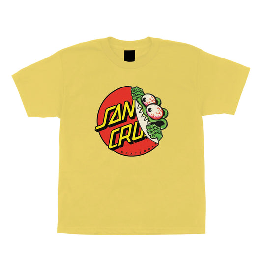 SANTA CRUZ - BEWARE DOT FRONT YOUTH TEE - OAT