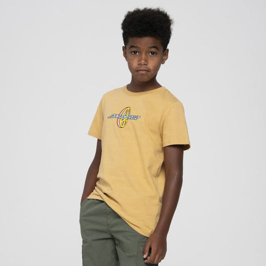 SANTA CRUZ - PEACE STRIP YOUTH TEE - PARCHMENT