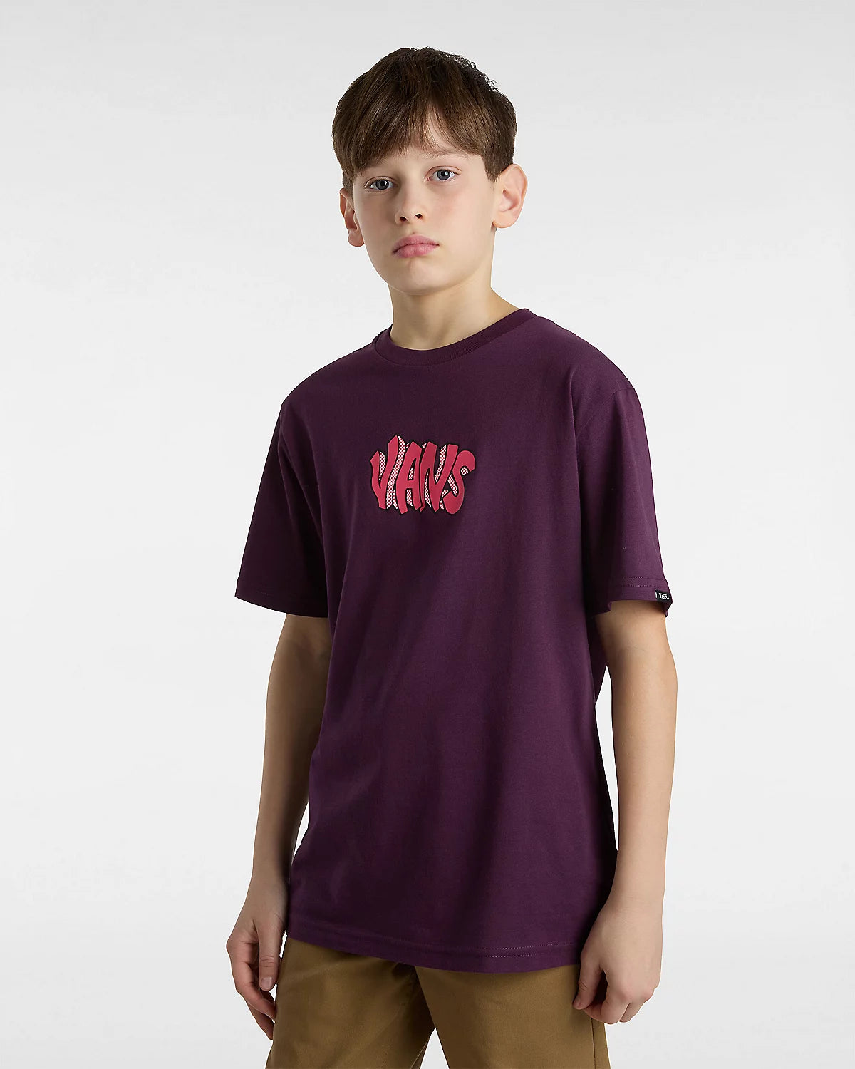 VANS - VANS TAG SS YOUTH TEE - BLACKBERRY WINE