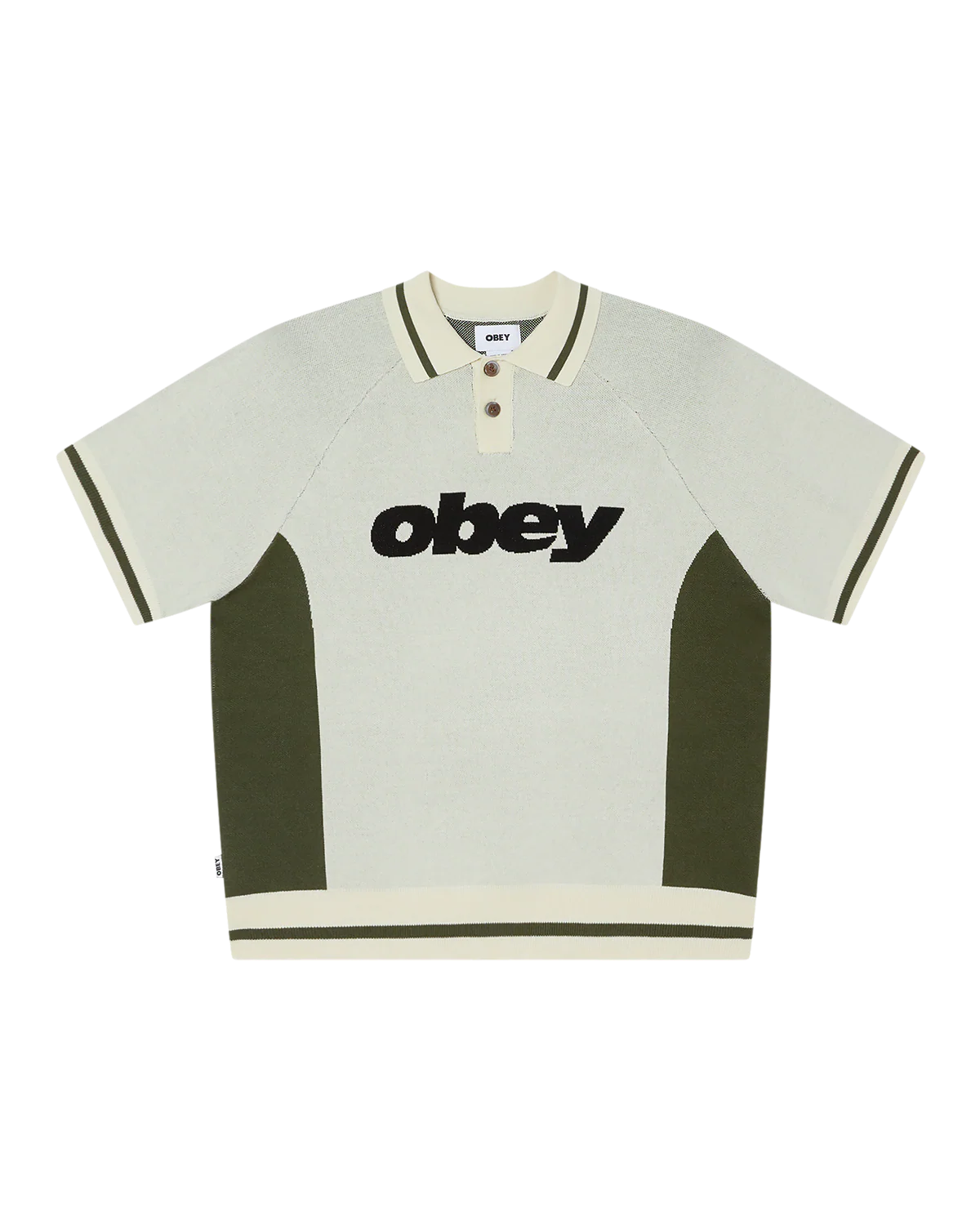 OBEY - SPORT POLO SWEATER - UNBLEACHED MULTI