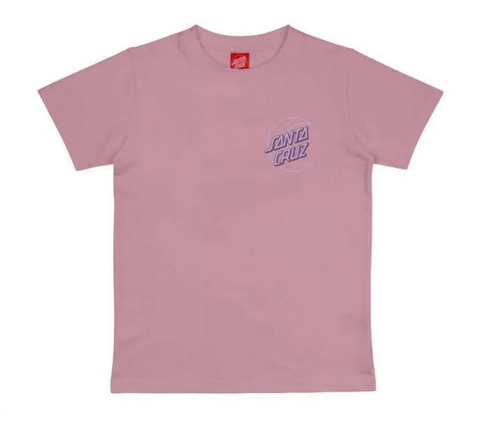 SANTA CRUZ - YOUTH IMPRINT MOON DOT TEE - UNIVERSAL PINK