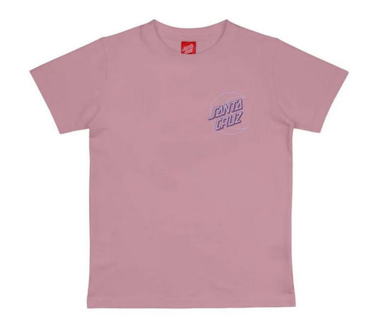 SANTA CRUZ - YOUTH IMPRINT MOON DOT TEE - UNIVERSAL PINK