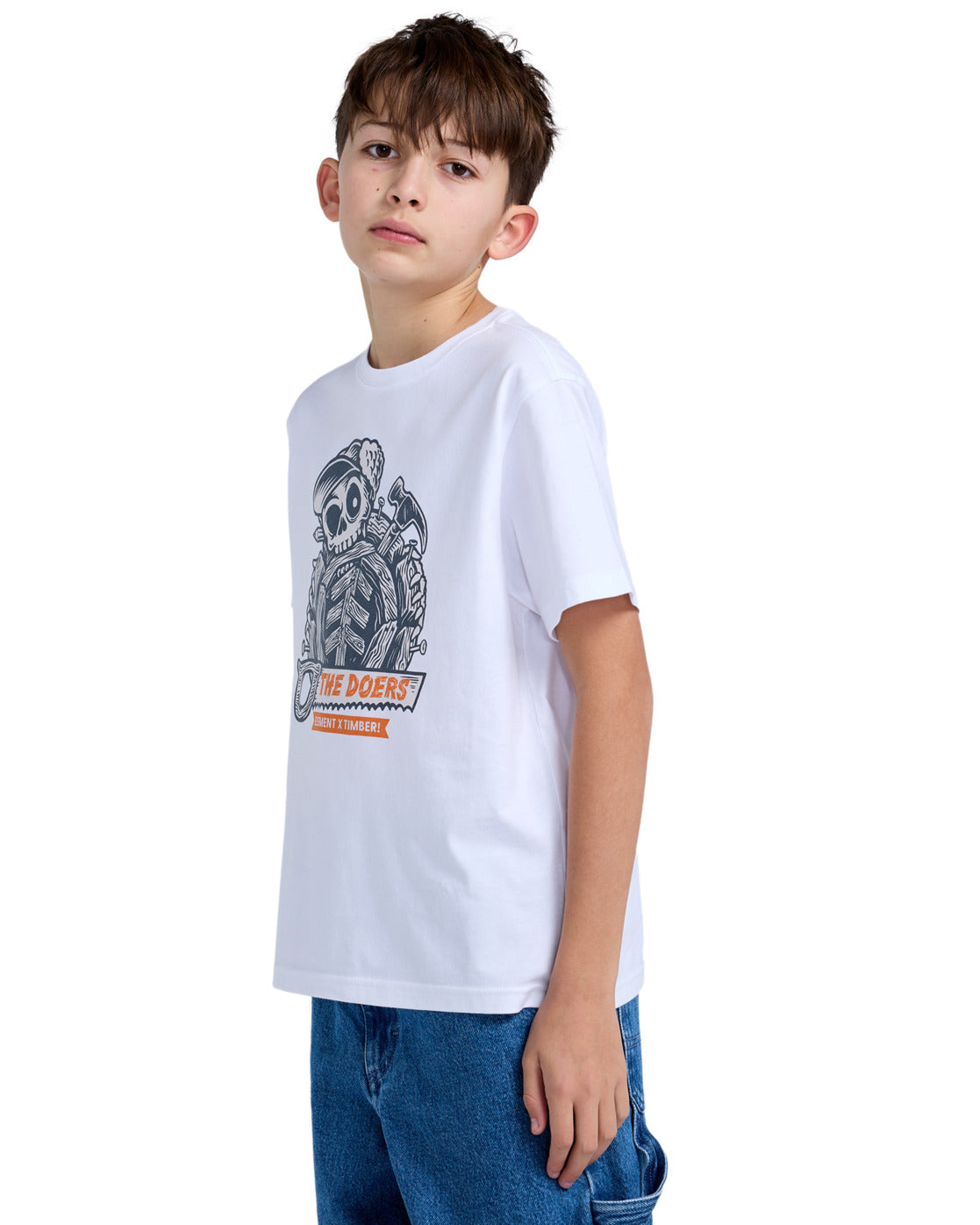 ELEMENT - TIMBER ICON SS YOUTH TEE - OPTIC WHITE