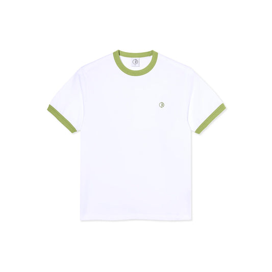 POLAR - RINGER TEE - WHITE/PERIDOT
