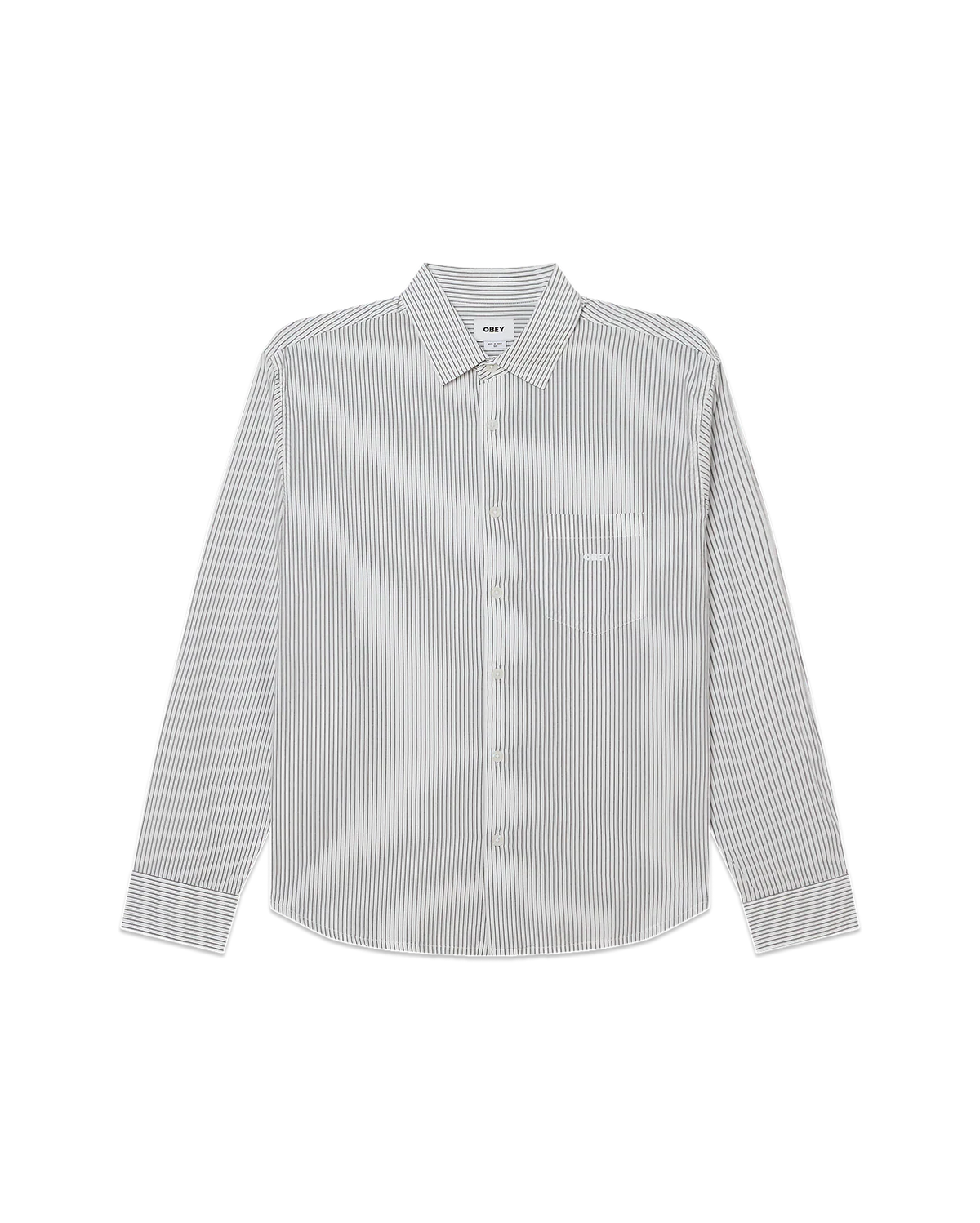 OBEY - ISAAC LS SHIRT - BLACK MULTI