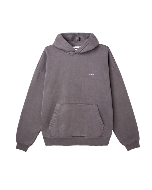 OBEY - LOWERCASE PIGMENT ZIP HOOD - DIGITAL BLACK