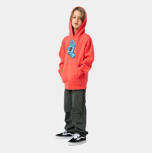 SANTA CRUZ - YOUTH SCREAMING HAND HOOD - BRIGHT RED