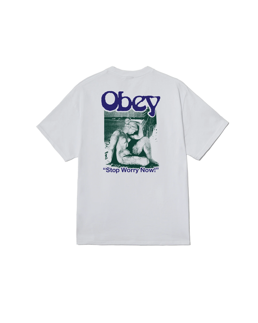 OBEY - STOP WORRY NOW TEE - WHITE