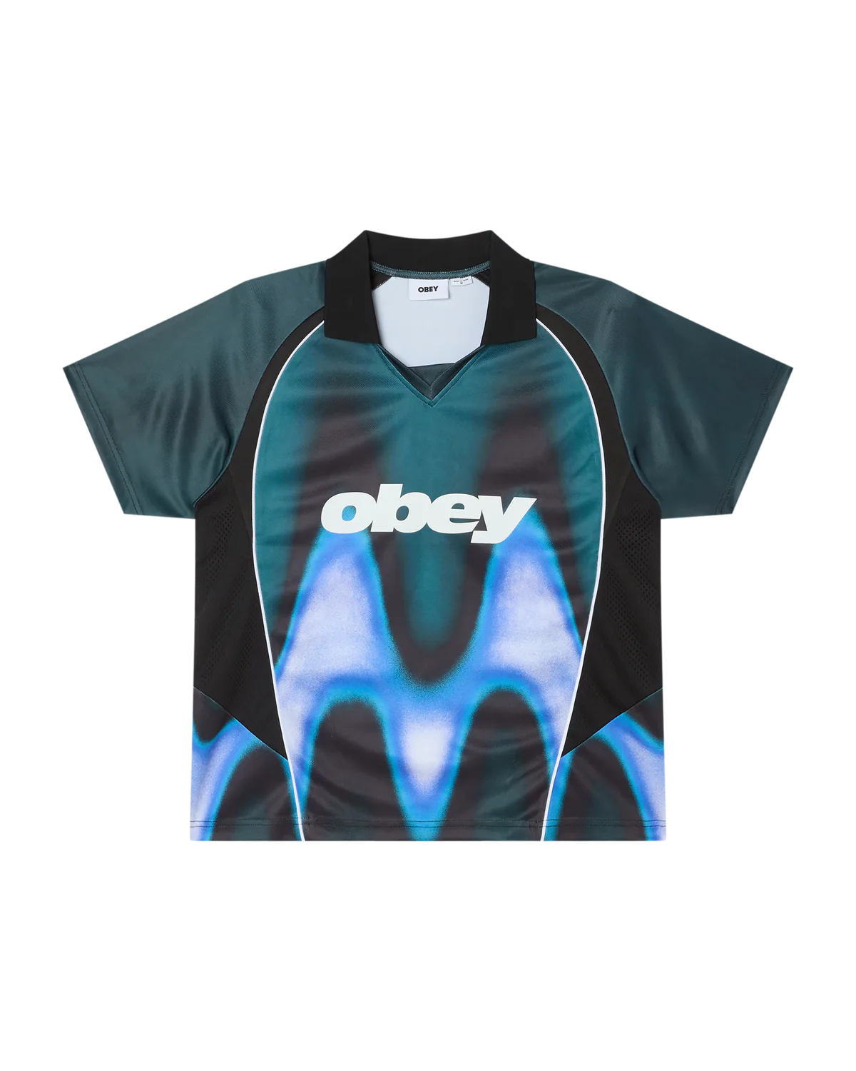 OBEY - BLURRED SOCCER JERSEY - DARK TEAL MULTI