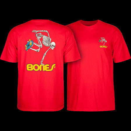 POWELL PERALTA - SKATEBOARD SKELETON TEE - RED