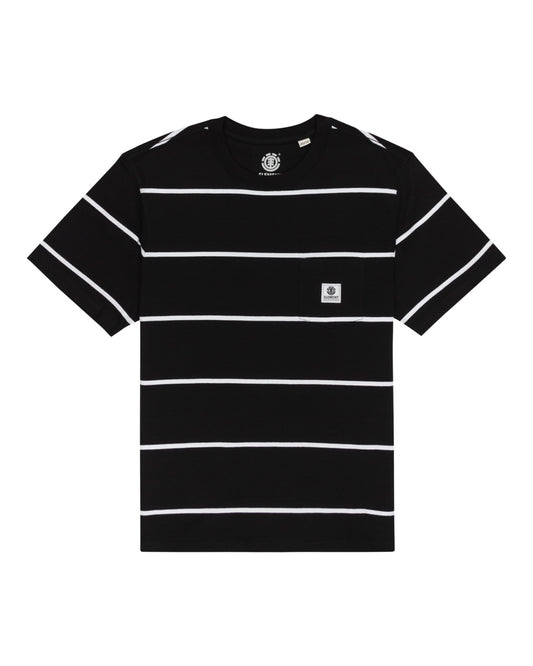 ELEMENT - BASIC POCKET LABEL SS YOUTH TEE - BLACK/WHITE