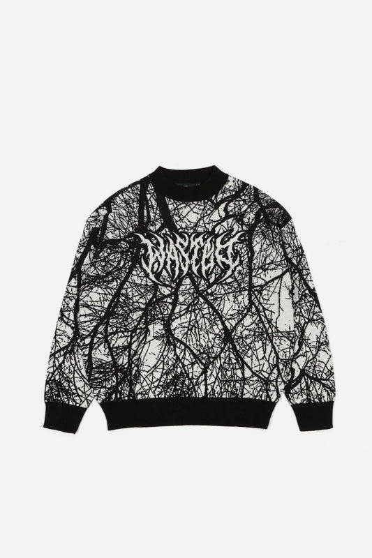 WASTED PARIS - HOLLOW SWEATER - BLACK