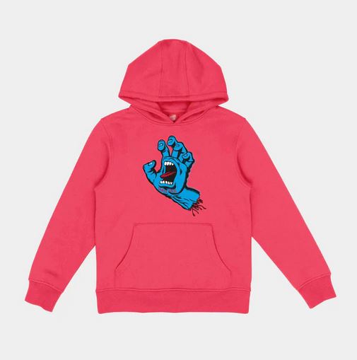 SANTA CRUZ - YOUTH SCREAMING HAND HOOD - BRIGHT RED