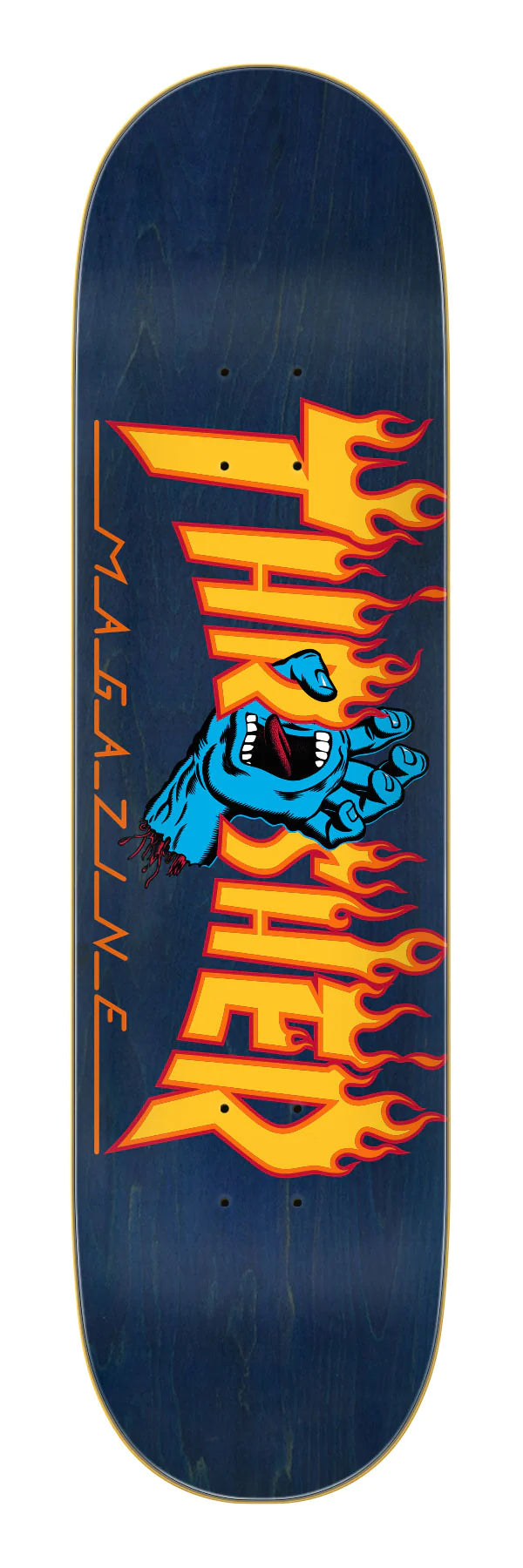 SANTA CRUZ x THRASHER - SCREAMING FLAME - BLUE - 8.25