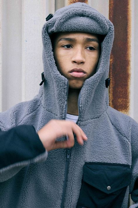 KEEP IT CLEAN - URBAN SHERPA JACKET - ASH GREY