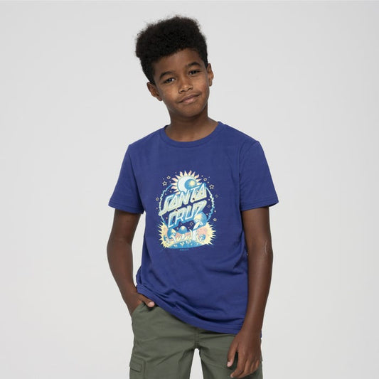 SANTA CRUZ - DARK ARTS DOT FRONT YOUTH TEE - NAVY BLUE