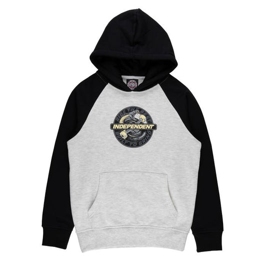 INDEPENDENT - SPEED SNAKE FRONT YOUTH HOOD - BLACK/ATHLETIC HEATHER