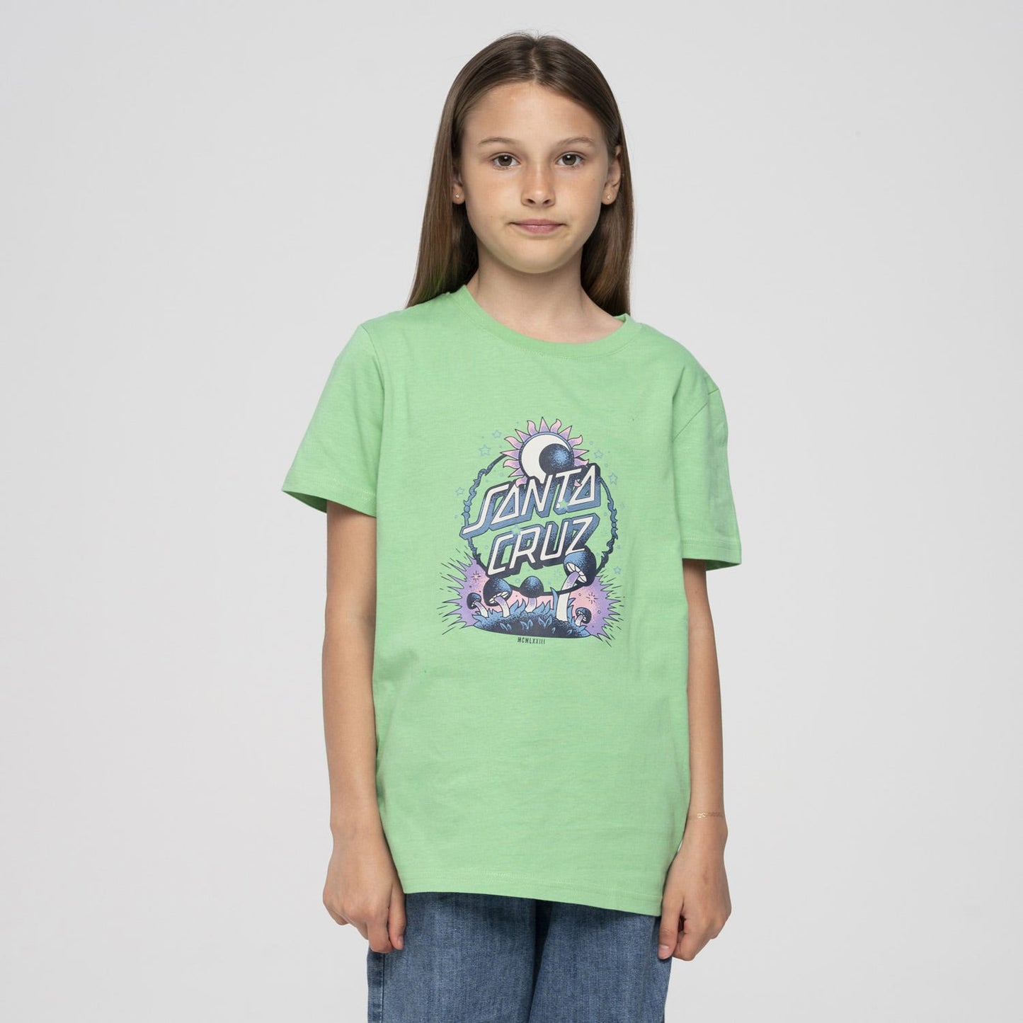 SANTA CRUZ - DARK ARTS DOT FRONT YOUTH TEE - APPLE MINT