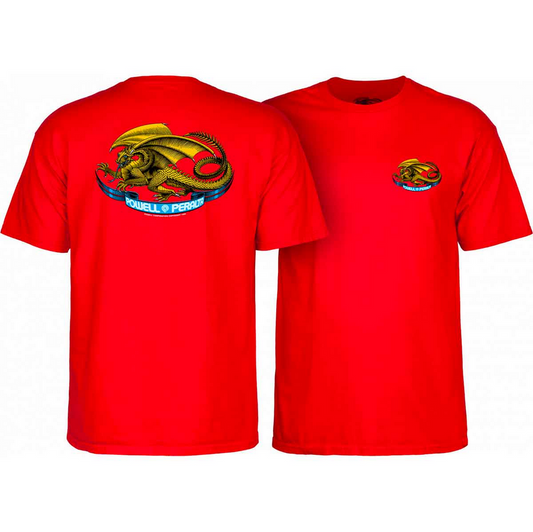 POWELL PERALTA - YOUTH OVAL DRAGON TEE - RED