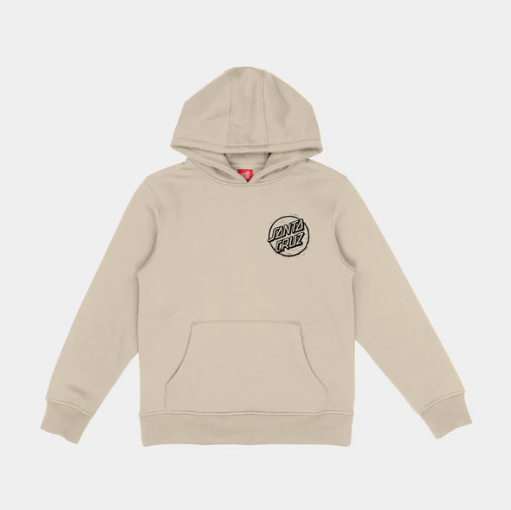 SANTA CRUZ - STAMPED OPUS CAMO YOUTH HOOD - CHALK