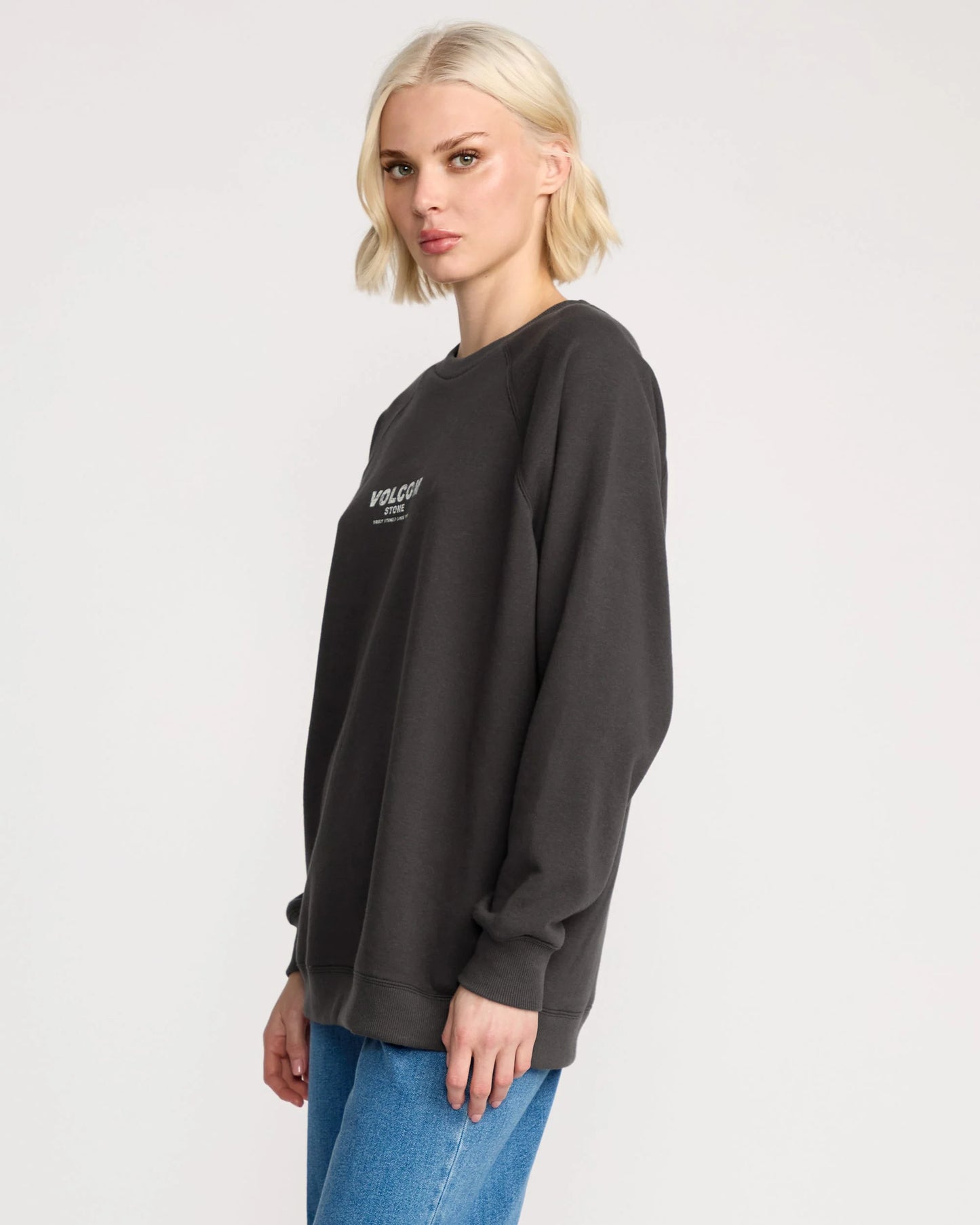 VOLCOM - STONE MAGIC WOMEN CREW - BLACK
