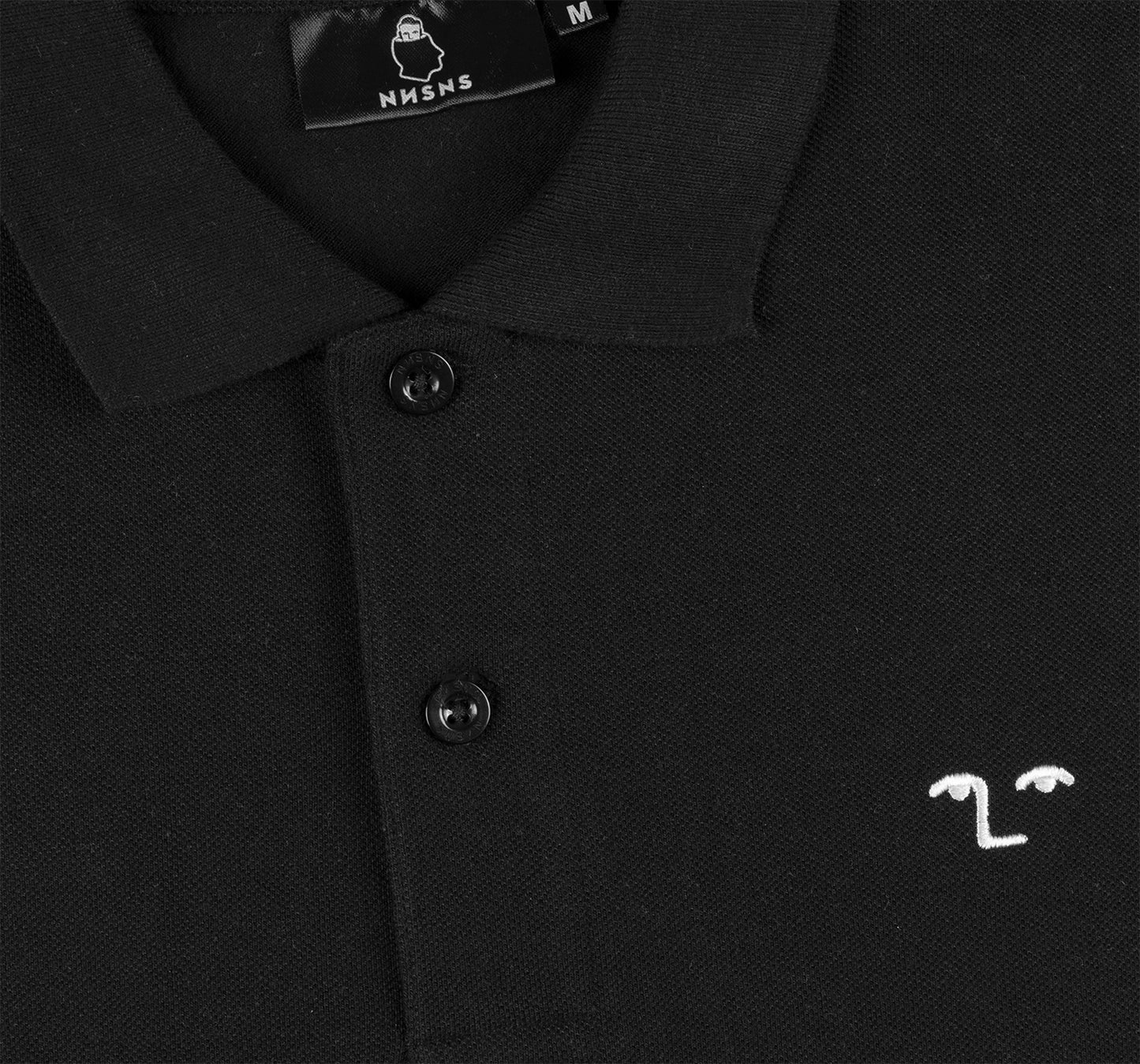 NNSNS - FACE OFF EMBROIDERED POLO - BLACK