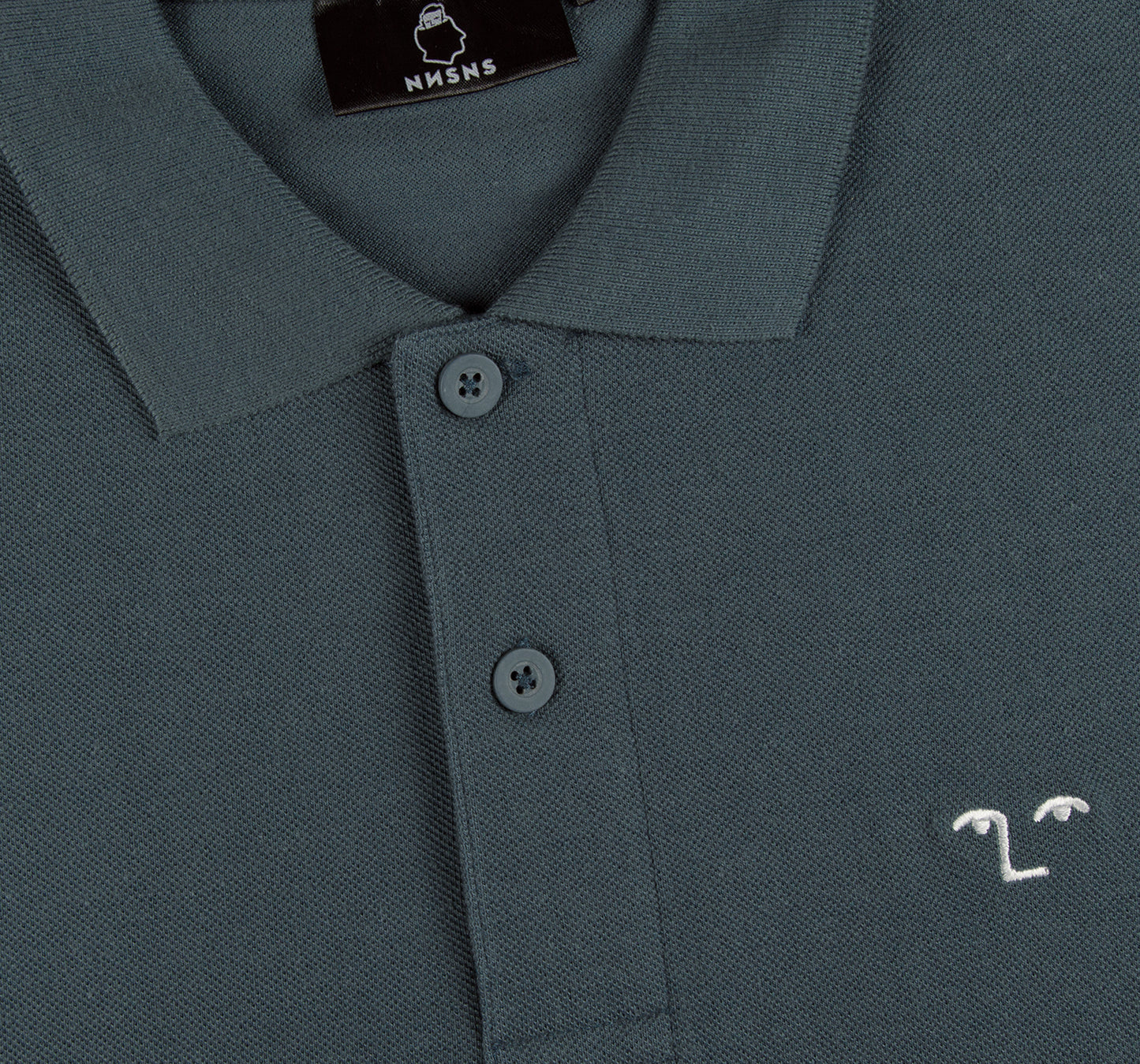 NNSNS - FACE OFF EMBROIDERED POLO - STEEL
