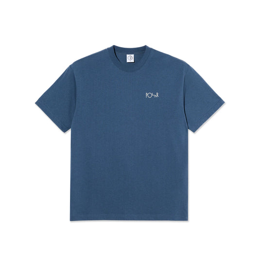POLAR - CONTRAST TEE STROKE LOGO - GREY/BLUE